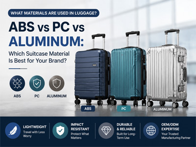 Welke materialen worden er gebruikt voor bagage? ABS versus PC versus aluminium: welk koffermateriaal past het beste bij uw merk?